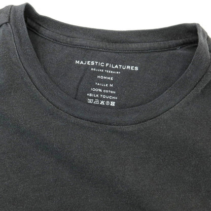 【新品】マジェスティック フィラチュール オム MAJESTIC FILATURES HOMME コットン クルーネック 半袖Ｔシャツ ダークグレー【 M 】【 状態ランクN 】【 メンズ 】