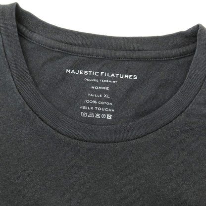 【新品】マジェスティック フィラチュール オム MAJESTIC FILATURES HOMME コットン クルーネック 半袖Ｔシャツ ダークグレー【 XL 】【 状態ランクN 】【 メンズ 】