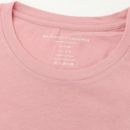 【新品】マジェスティック フィラチュール オム MAJESTIC FILATURES HOMME コットン クルーネック 半袖Ｔシャツ ピンク【 M 】【 状態ランクN 】【 メンズ 】