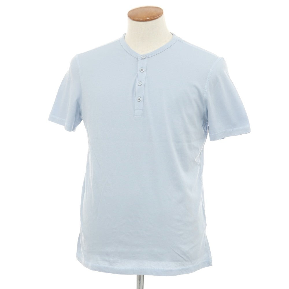 【新品】マジェスティック フィラチュール オム MAJESTIC FILATURES HOMME コットン ヘンリーネック 半袖Ｔシャツ ライトブルー【 M 】【 状態ランクN 】【 メンズ 】