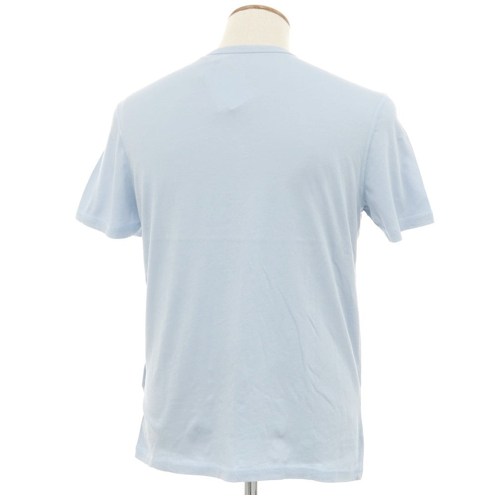 【新品】マジェスティック フィラチュール オム MAJESTIC FILATURES HOMME コットン ヘンリーネック 半袖Ｔシャツ ライトブルー【 M 】【 状態ランクN 】【 メンズ 】