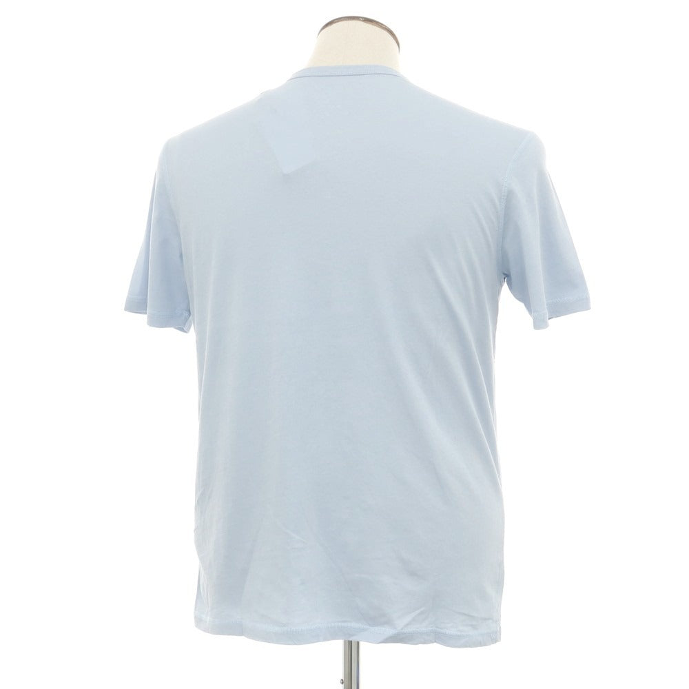 【新品】マジェスティック フィラチュール オム MAJESTIC FILATURES HOMME コットン ヘンリーネック 半袖Ｔシャツ ライトブルー【 L 】【 状態ランクN 】【 メンズ 】
