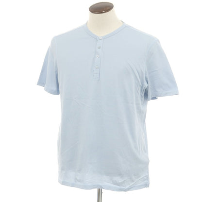 【新品】マジェスティック フィラチュール オム MAJESTIC FILATURES HOMME コットン ヘンリーネック 半袖Ｔシャツ ライトブルー【 XL 】【 状態ランクN 】【 メンズ 】