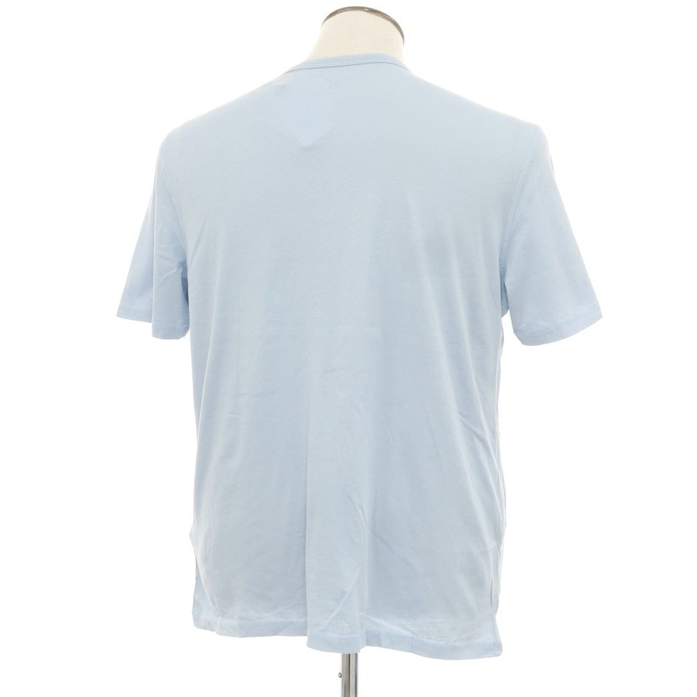 【新品】マジェスティック フィラチュール オム MAJESTIC FILATURES HOMME コットン ヘンリーネック 半袖Ｔシャツ ライトブルー【 XL 】【 状態ランクN 】【 メンズ 】