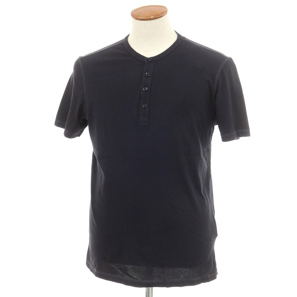 【新品】マジェスティック フィラチュール オム MAJESTIC FILATURES HOMME コットン ヘンリーネック 半袖Ｔシャツ ダークネイビー【 M 】【 状態ランクN 】【 メンズ 】