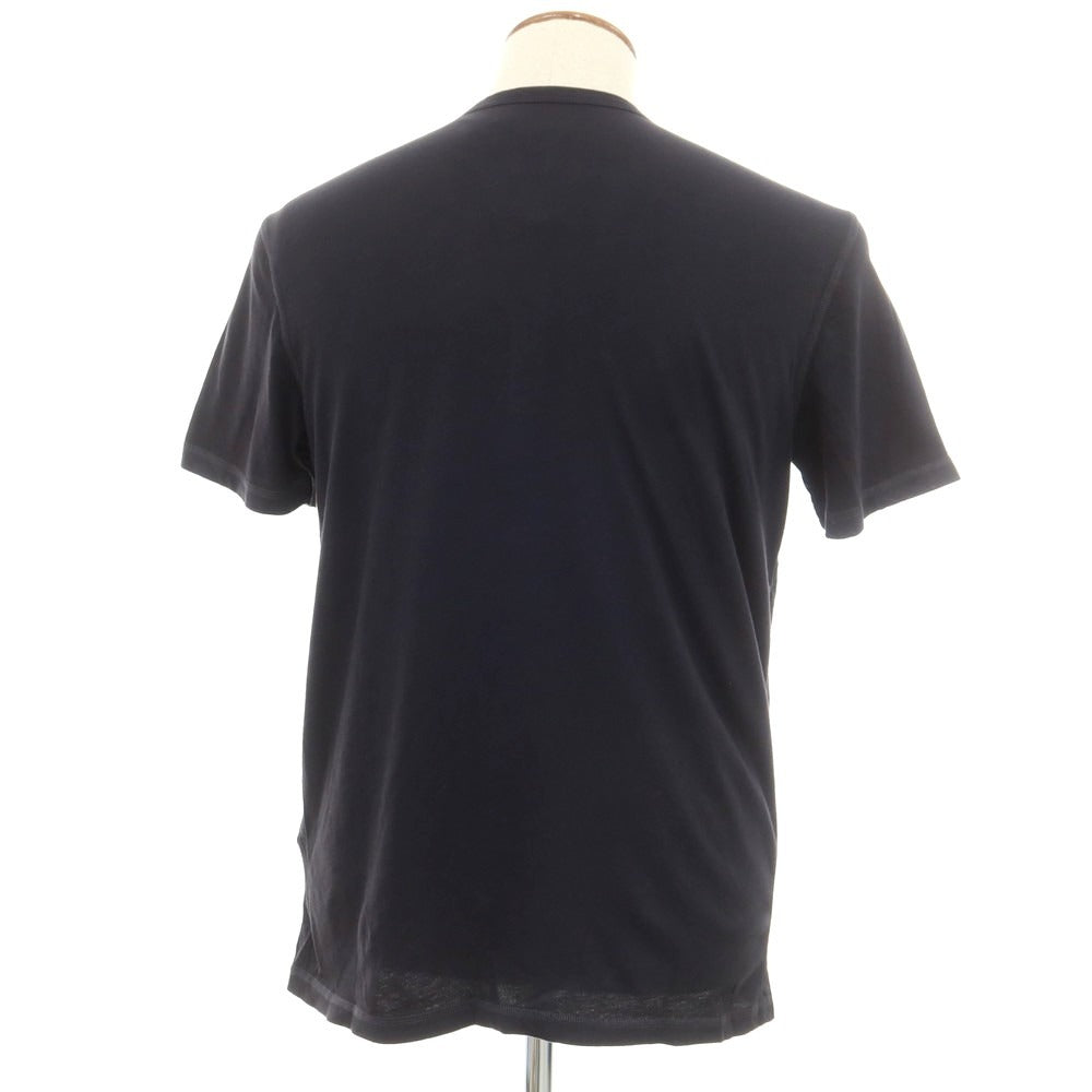 【新品】マジェスティック フィラチュール オム MAJESTIC FILATURES HOMME コットン ヘンリーネック 半袖Ｔシャツ ダークネイビー【 M 】【 状態ランクN 】【 メンズ 】