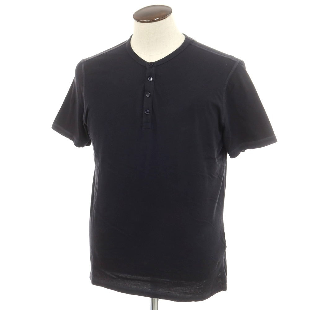 【新品】マジェスティック フィラチュール オム MAJESTIC FILATURES HOMME コットン ヘンリーネック 半袖Ｔシャツ ダークネイビー【 L 】【 状態ランクN 】【 メンズ 】