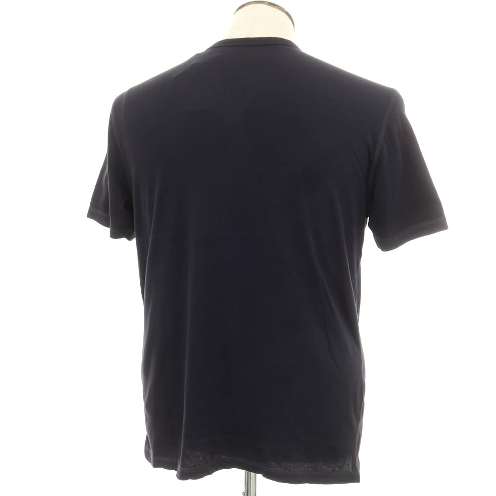 【新品】マジェスティック フィラチュール オム MAJESTIC FILATURES HOMME コットン ヘンリーネック 半袖Ｔシャツ ダークネイビー【 L 】【 状態ランクN 】【 メンズ 】