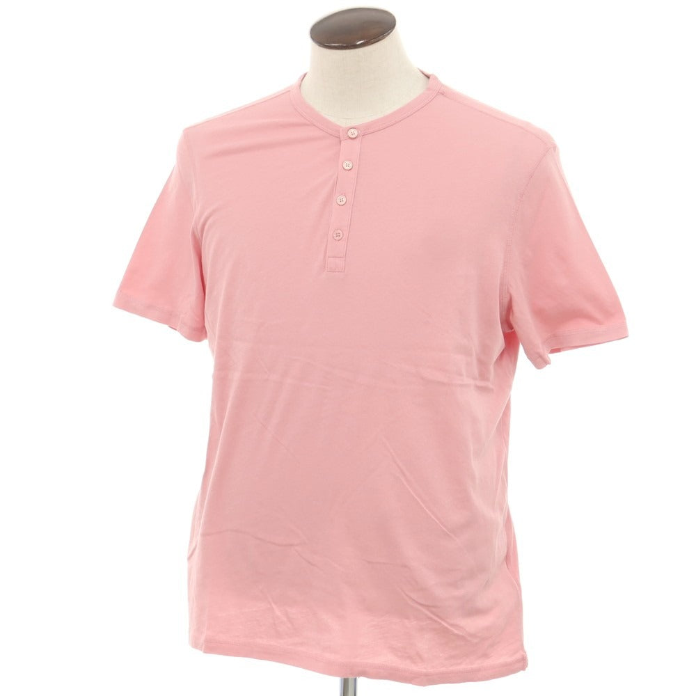 【新品】マジェスティック フィラチュール オム MAJESTIC FILATURES HOMME コットン ヘンリーネック 半袖Ｔシャツ ピンク【 XL 】【 状態ランクN 】【 メンズ 】