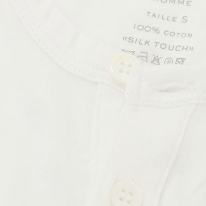 【新品】マジェスティック フィラチュール オム MAJESTIC FILATURES HOMME コットン ヘンリーネック 半袖Ｔシャツ ホワイト【 M 】【 状態ランクN 】【 メンズ 】
