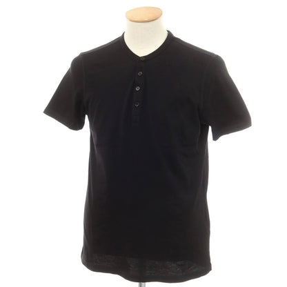 【新品】マジェスティック フィラチュール オム MAJESTIC FILATURES HOMME コットン ヘンリーネック 半袖Ｔシャツ ブラック【 S 】【 状態ランクN 】【 メンズ 】