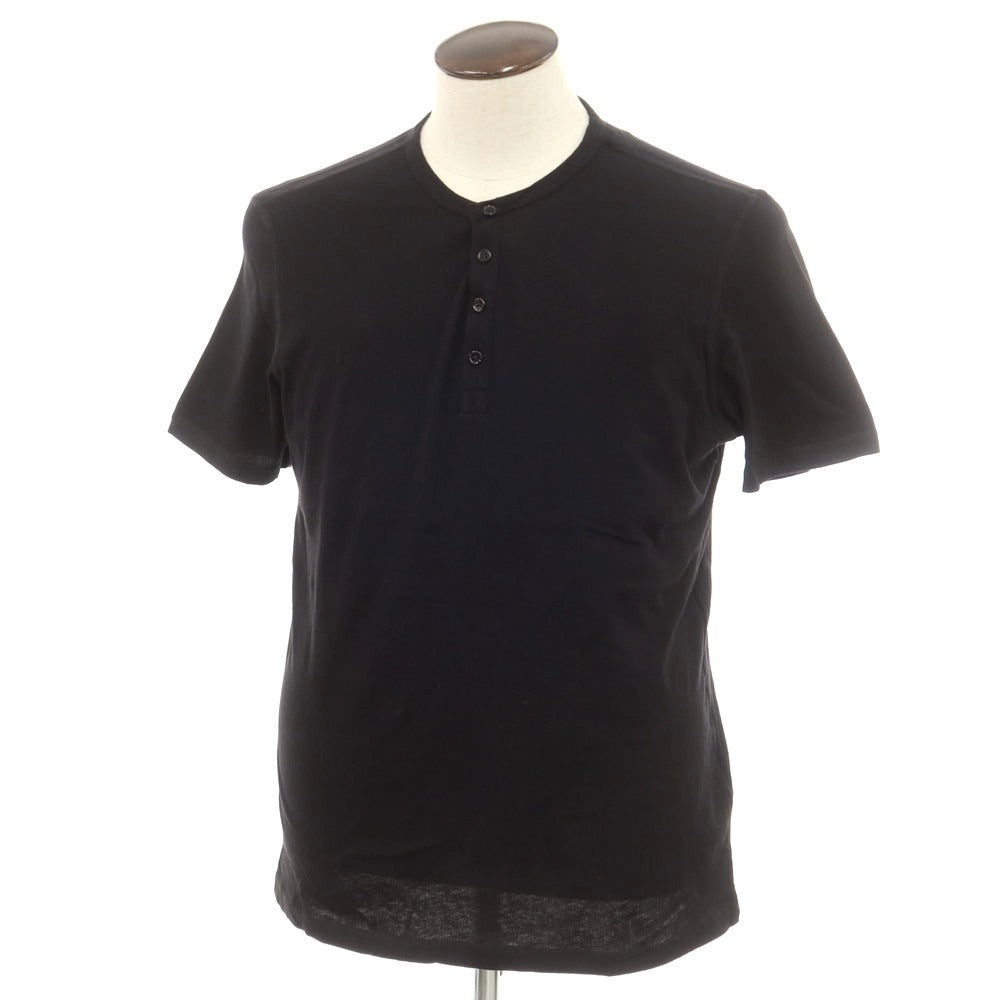 【新品】マジェスティック フィラチュール オム MAJESTIC FILATURES HOMME コットン ヘンリーネック 半袖Ｔシャツ ブラック【 L 】【 状態ランクN 】【 メンズ 】