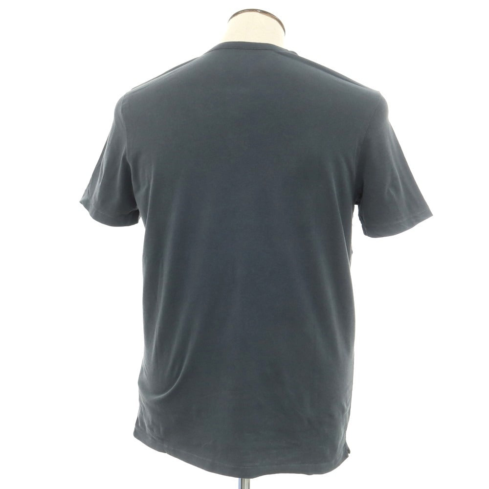 [New] MAJESTIC FILATURES HOMME Stretch Cotton Henry Neck Short Sleeve T-Shirt Dark Gray [L] [Condition Rank N] [Men&
