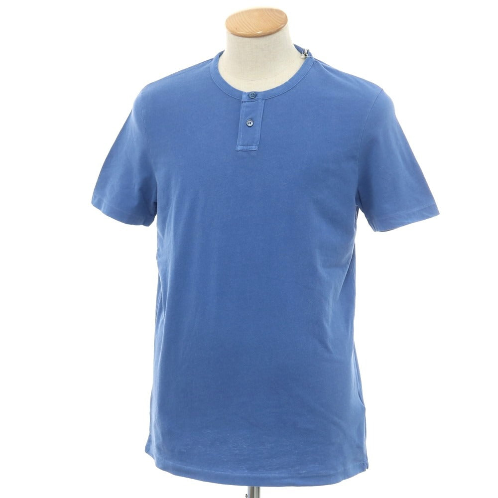 【新品】マジェスティック フィラチュール オム MAJESTIC FILATURES HOMME ストレッチコットン ヘンリ―ネック 半袖Ｔシャツ ブルー【 S 】【 状態ランクN 】【 メンズ 】