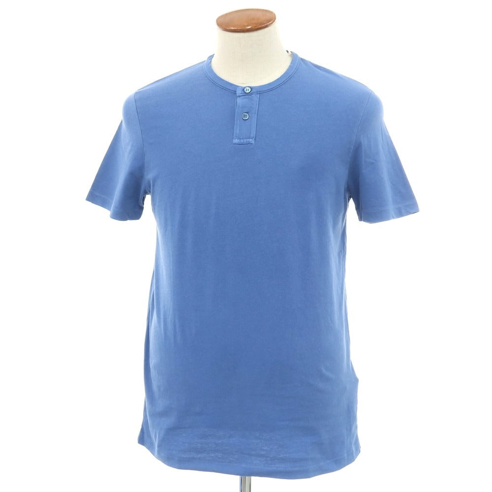 【新品】マジェスティック フィラチュール オム MAJESTIC FILATURES HOMME ストレッチコットン ヘンリ―ネック 半袖Ｔシャツ ブルー【 M 】【 状態ランクN 】【 メンズ 】