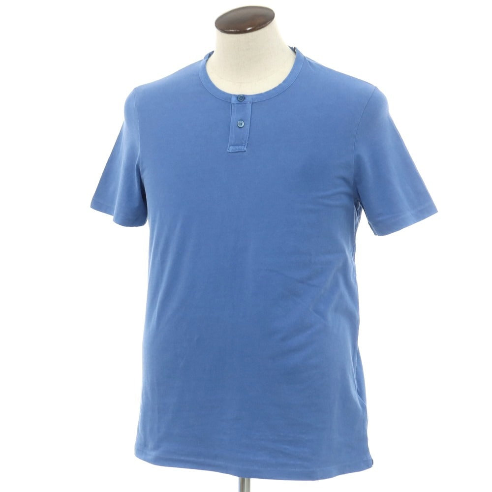 【新品】マジェスティック フィラチュール オム MAJESTIC FILATURES HOMME ストレッチコットン ヘンリ―ネック 半袖Ｔシャツ ブルー【 XL 】【 状態ランクN 】【 メンズ 】