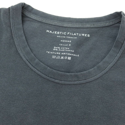 【新品】マジェスティック フィラチュール オム MAJESTIC FILATURES HOMME ストレッチコットン クルーネック 半袖Ｔシャツ ダークグレー【 S 】【 状態ランクN 】【 メンズ 】