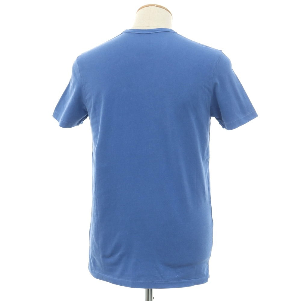 【新品】マジェスティック フィラチュール オム MAJESTIC FILATURES HOMME ストレッチコットン ヘンリ―ネック 半袖Ｔシャツ ブルー【 S 】【 状態ランクN 】【 メンズ 】