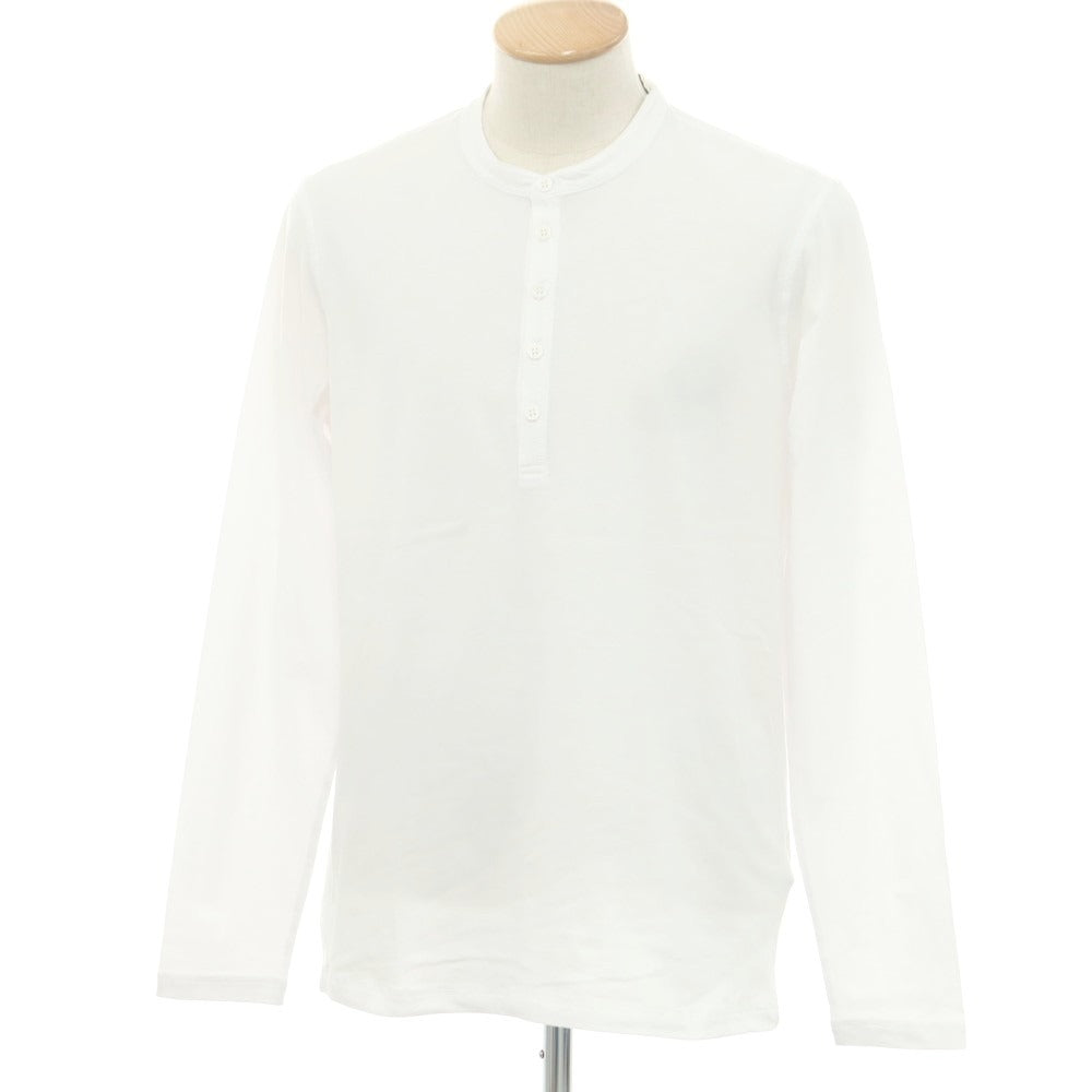 【新品アウトレット】マジェスティック フィラチュール オム MAJESTIC FILATURES HOMME ストレッチコットン ヘンリ―ネック 長袖Ｔシャツ ホワイト【 S 】【 状態ランクN- 】【 メンズ 】
