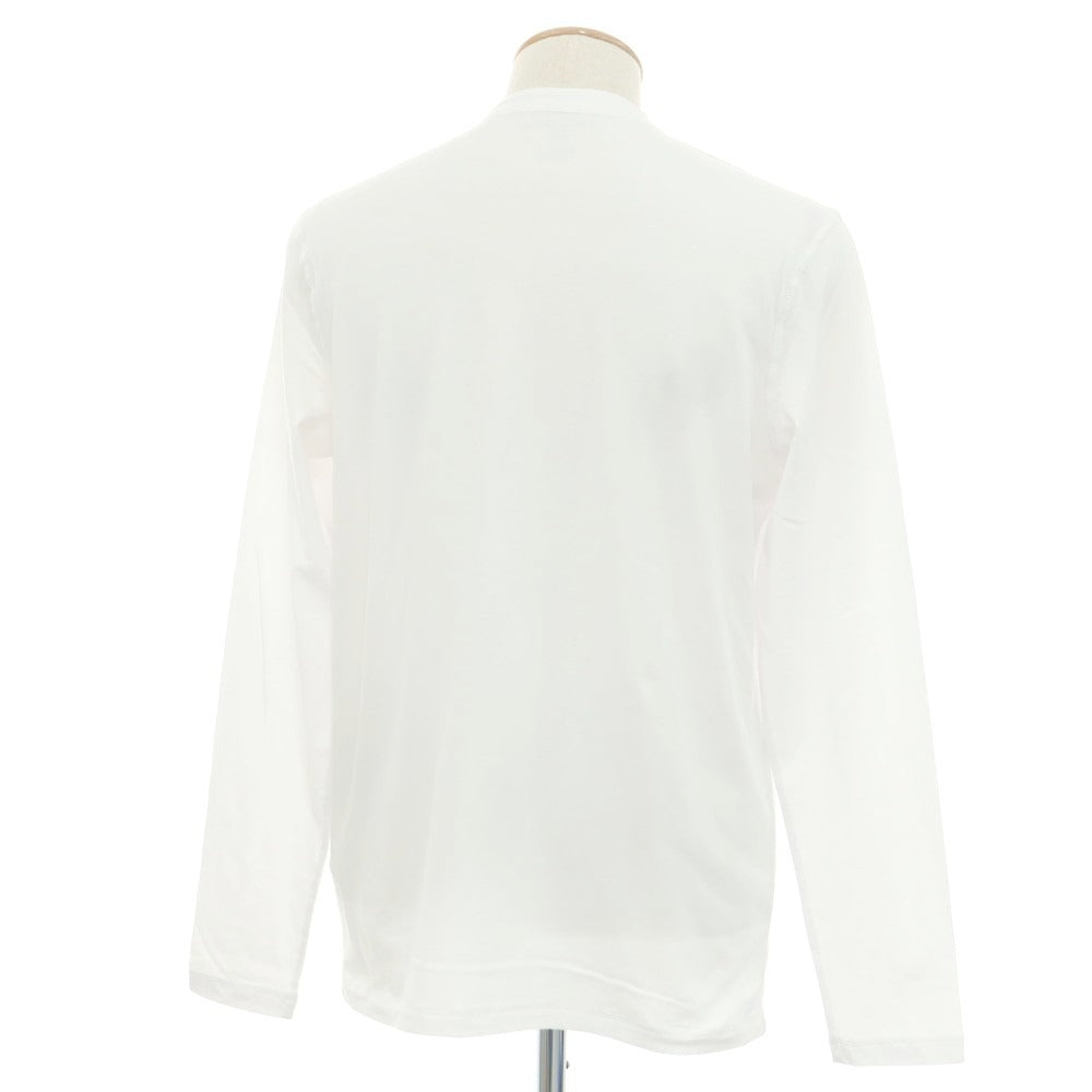 【新品アウトレット】マジェスティック フィラチュール オム MAJESTIC FILATURES HOMME ストレッチコットン ヘンリ―ネック 長袖Ｔシャツ ホワイト【 S 】【 状態ランクN- 】【 メンズ 】