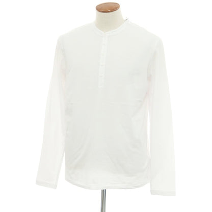 【新品アウトレット】マジェスティック フィラチュール オム MAJESTIC FILATURES HOMME ストレッチコットン ヘンリ―ネック 長袖Ｔシャツ ホワイト【 M 】【 状態ランクN- 】【 メンズ 】