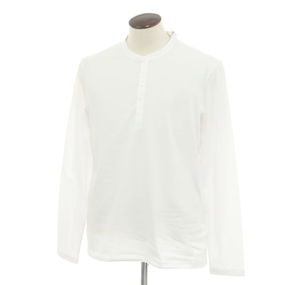 【新品】マジェスティック フィラチュール オム MAJESTIC FILATURES HOMME ストレッチコットン ヘンリ―ネック 長袖Ｔシャツ ホワイト【 L 】【 状態ランクN 】【 メンズ 】
