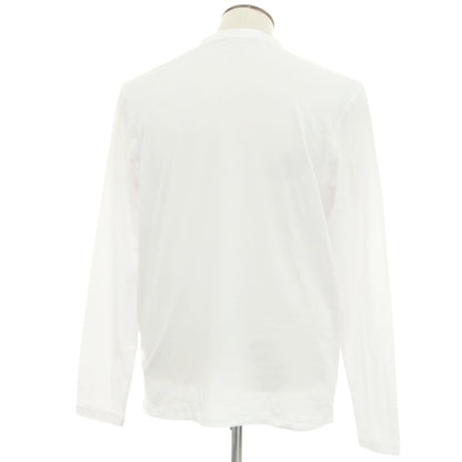 【新品】マジェスティック フィラチュール オム MAJESTIC FILATURES HOMME ストレッチコットン ヘンリ―ネック 長袖Ｔシャツ ホワイト【 L 】【 状態ランクN 】【 メンズ 】