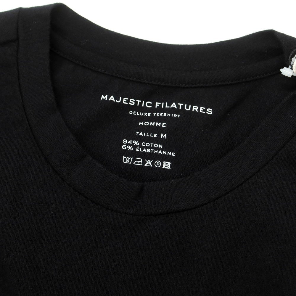【新品】マジェスティック フィラチュール オム MAJESTIC FILATURES HOMME ストレッチコットン クル―ネック 長袖Ｔシャツ ブラック【 M 】【 状態ランクN 】【 メンズ 】