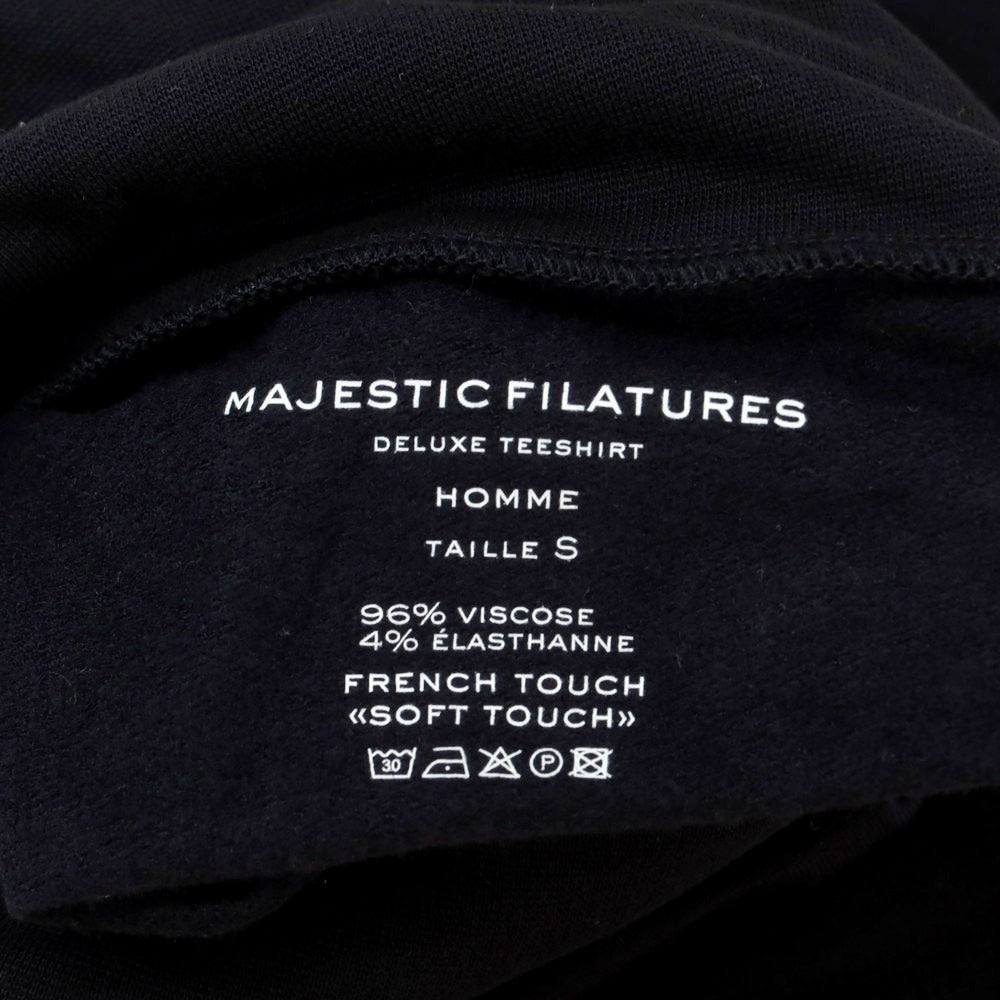 【新品】マジェスティック フィラチュール オム MAJESTIC FILATURES HOMME ストレッチレーヨン タートルネック 長袖Ｔシャツ ダークネイビー【 S 】【 状態ランクN 】【 メンズ 】