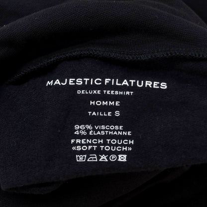 【新品】マジェスティック フィラチュール オム MAJESTIC FILATURES HOMME ストレッチレーヨン タートルネック 長袖Ｔシャツ ダークネイビー【 S 】【 状態ランクN 】【 メンズ 】