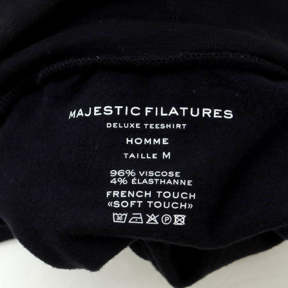 【新品】マジェスティック フィラチュール オム MAJESTIC FILATURES HOMME ストレッチレーヨン タートルネック 長袖Ｔシャツ ダークネイビー【 M 】【 状態ランクN 】【 メンズ 】