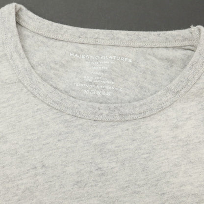 【新品】マジェスティック フィラチュール オム MAJESTIC FILATURES HOMME コットンカシミヤ クルーネック 長袖Ｔシャツ 杢グレー【 L 】【 状態ランクN 】【 メンズ 】