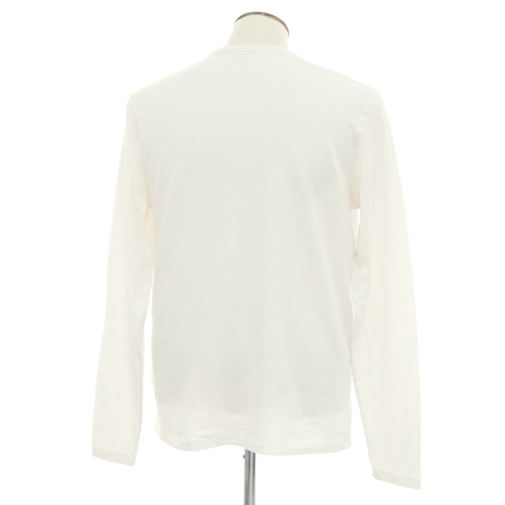 【新品アウトレット】マジェスティック フィラチュール オム MAJESTIC FILATURES HOMME コットンカシミヤ Vネック 長袖Ｔシャツ オフホワイト【 L 】【 状態ランクN- 】【 メンズ 】