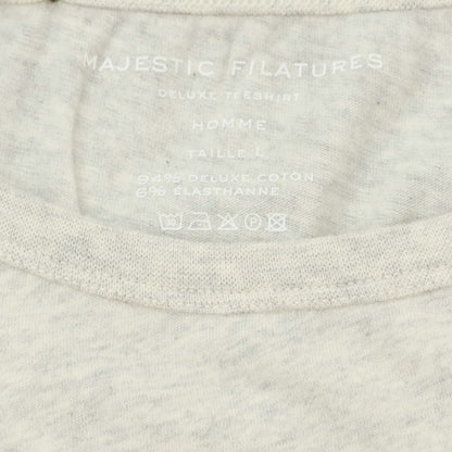 【新品】マジェスティック フィラチュール オム MAJESTIC FILATURES HOMME ストレッチコットン クル―ネック 長袖Ｔシャツ オートミール【 L 】【 状態ランクN 】【 メンズ 】