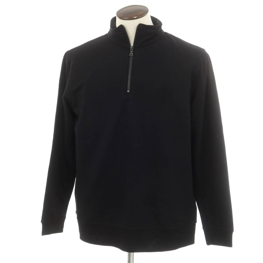 【新品】マジェスティック フィラチュール オム MAJESTIC FILATURES HOMME ストレッチレーヨン ハーフジップ 長袖Ｔシャツ ブラック【 L 】【 状態ランクN 】【 メンズ 】