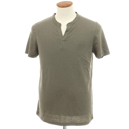 【新品】マジェスティック フィラチュール オム MAJESTIC FILATURES HOMME リヨセルコットン スキッパー 半袖Ｔシャツ カーキ【 M 】【 状態ランクN 】【 メンズ 】