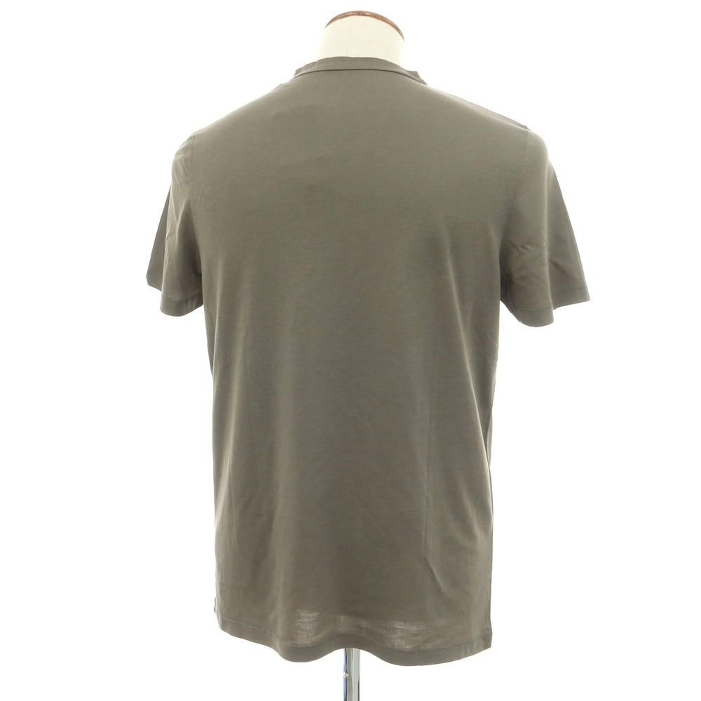 【新品】マジェスティック フィラチュール オム MAJESTIC FILATURES HOMME リヨセルコットン スキッパー 半袖Ｔシャツ カーキ【 M 】【 状態ランクN 】【 メンズ 】
