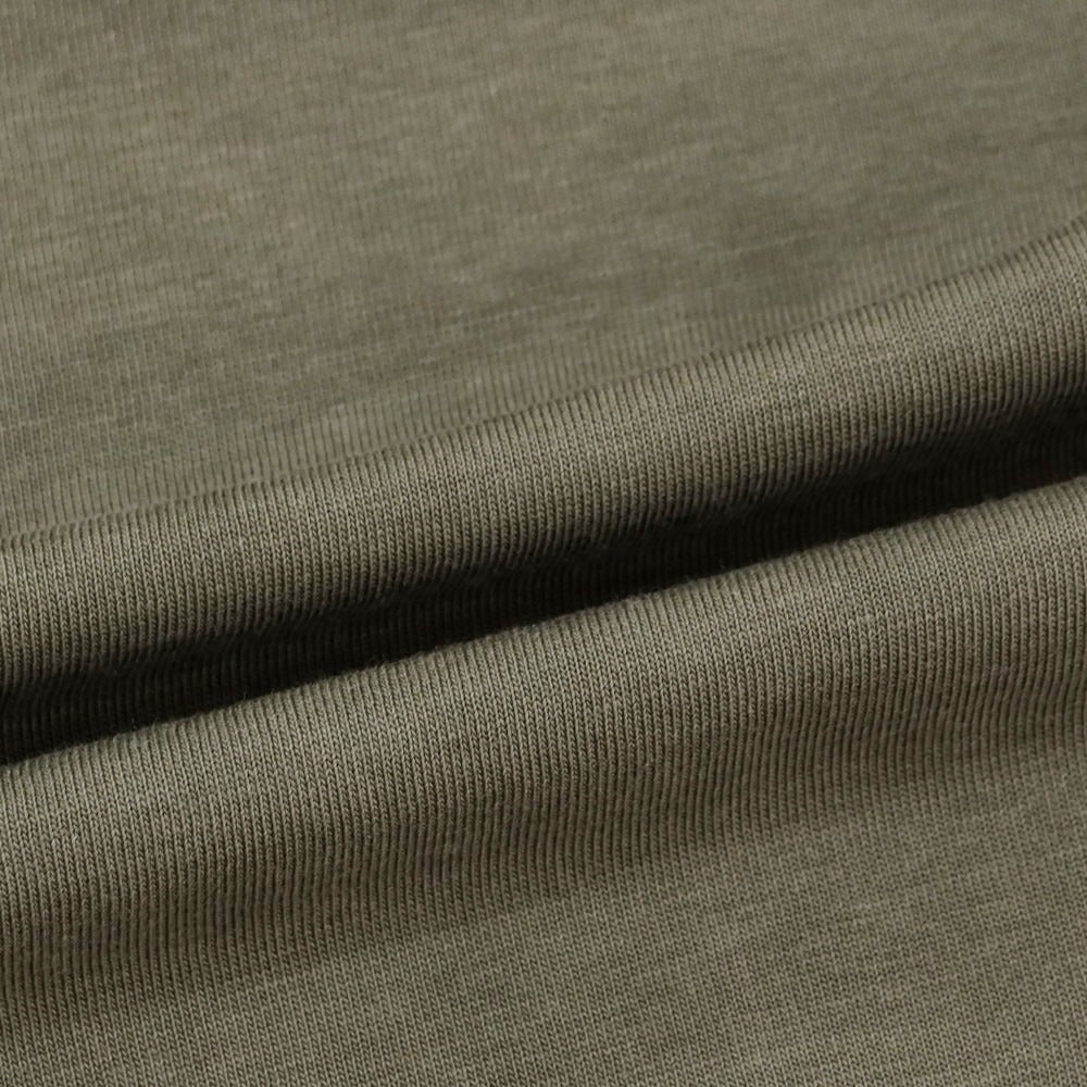 【新品】マジェスティック フィラチュール オム MAJESTIC FILATURES HOMME リヨセル コットン スキッパー 半袖Ｔシャツ カーキ【サイズM】【 状態ランクN 】【 メンズ 】[EPD]