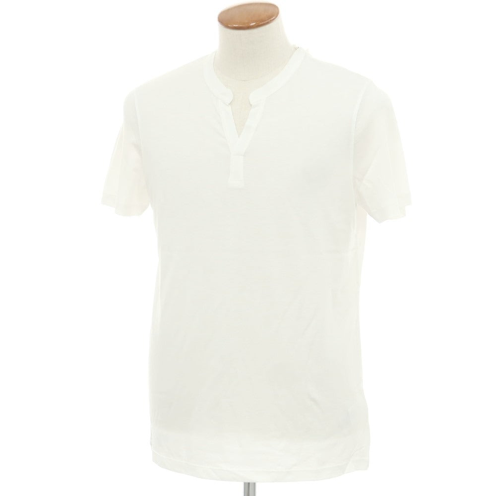 【新品】マジェスティック フィラチュール オム MAJESTIC FILATURES HOMME リヨセルコットン スキッパー 半袖Ｔシャツ ホワイト【 M 】【 状態ランクN 】【 メンズ 】