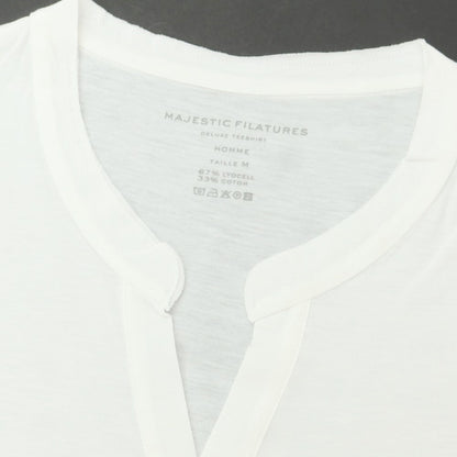 [New] MAJESTIC FILATURES HOMME Lyocell Cotton Skipper Short Sleeve T-Shirt White [M] [Condition Rank N] [Men&