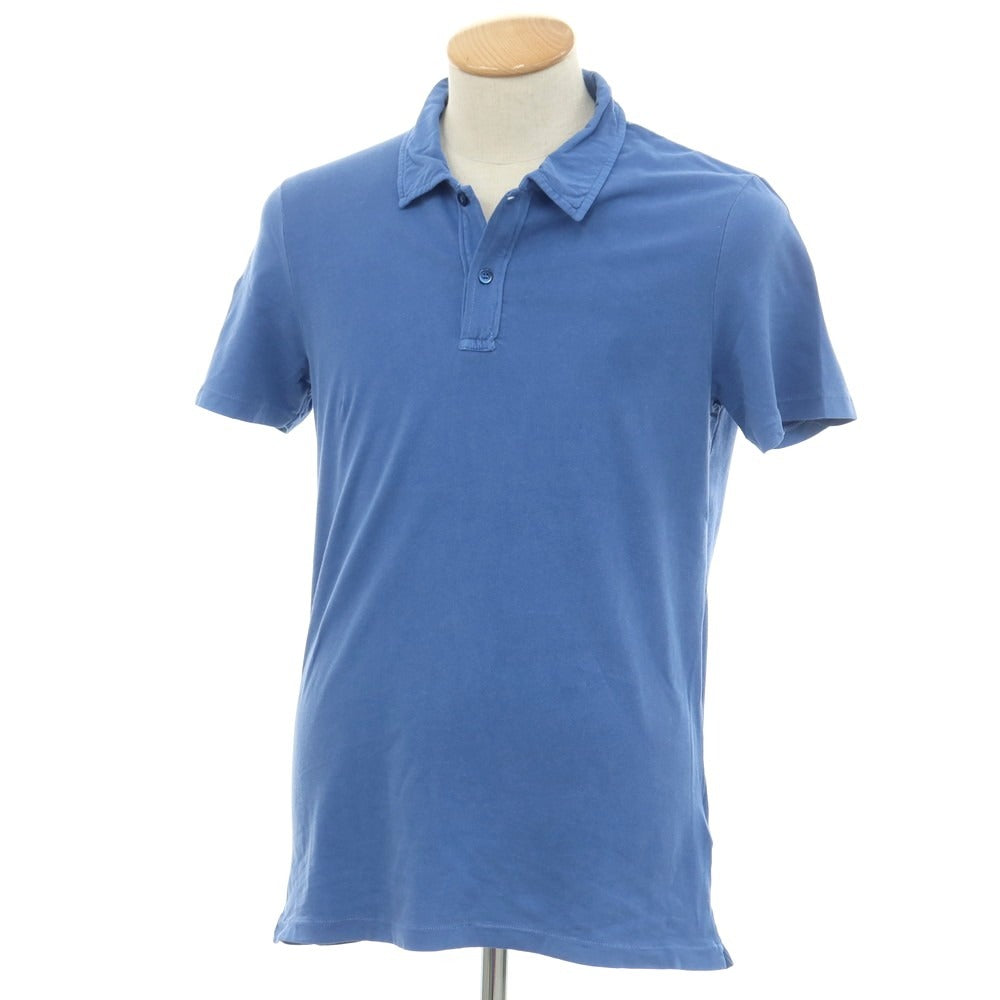 [New] MAJESTIC FILATURES HOMME Stretch Cotton Short Sleeve Polo Shirt Blue [S] [Condition Rank N] [Men&