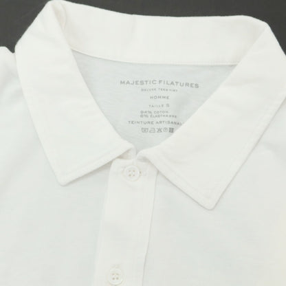 【新品】マジェスティック フィラチュール オム MAJESTIC FILATURES HOMME ストレッチコットン 半袖ポロシャツ ホワイト【 S 】【 状態ランクN 】【 メンズ 】