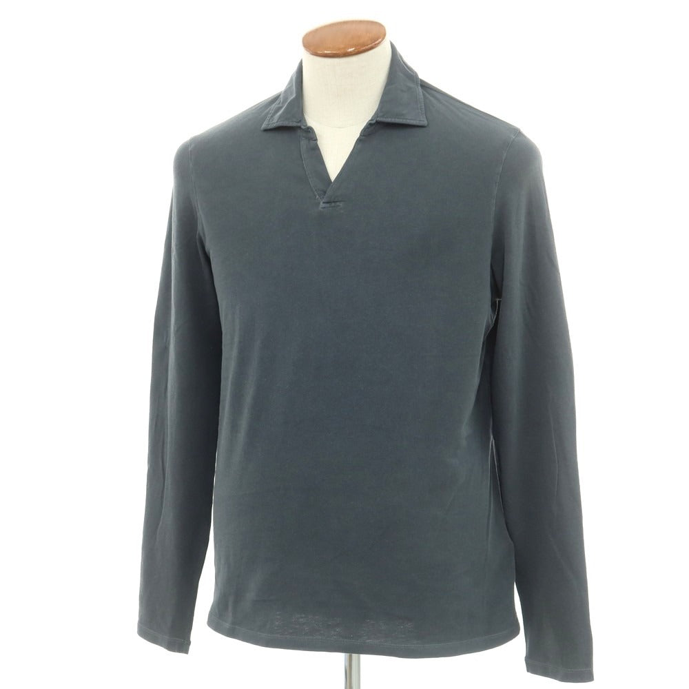 【新品】マジェスティック フィラチュール オム MAJESTIC FILATURES HOMME ストレッチコットン 長袖ポロシャツ ダークグレー【 M 】【 状態ランクN 】【 メンズ 】