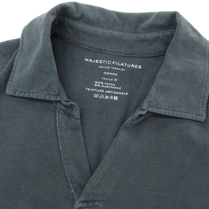 【新品】マジェスティック フィラチュール オム MAJESTIC FILATURES HOMME ストレッチコットン 長袖ポロシャツ ダークグレー【 M 】【 状態ランクN 】【 メンズ 】