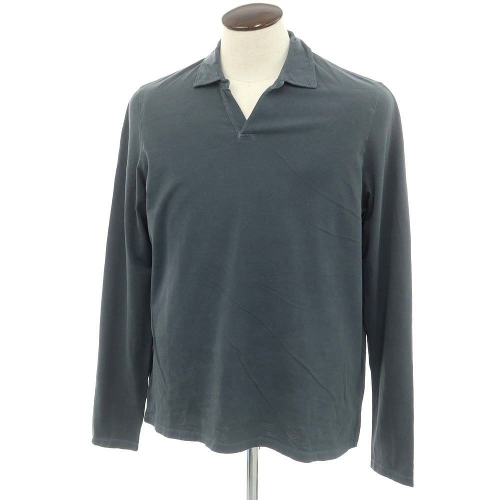 【新品】マジェスティック フィラチュール オム MAJESTIC FILATURES HOMME ストレッチコットン 長袖ポロシャツ ダークグレー【 XL 】【 状態ランクN 】【 メンズ 】