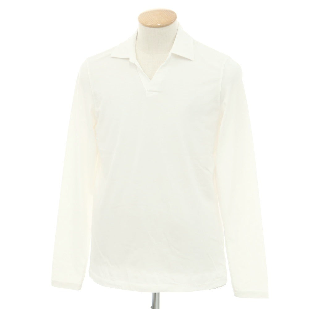 【新品】マジェスティック フィラチュール オム MAJESTIC FILATURES HOMME ストレッチコットン 長袖ポロシャツ ホワイト【 S 】【 状態ランクN 】【 メンズ 】