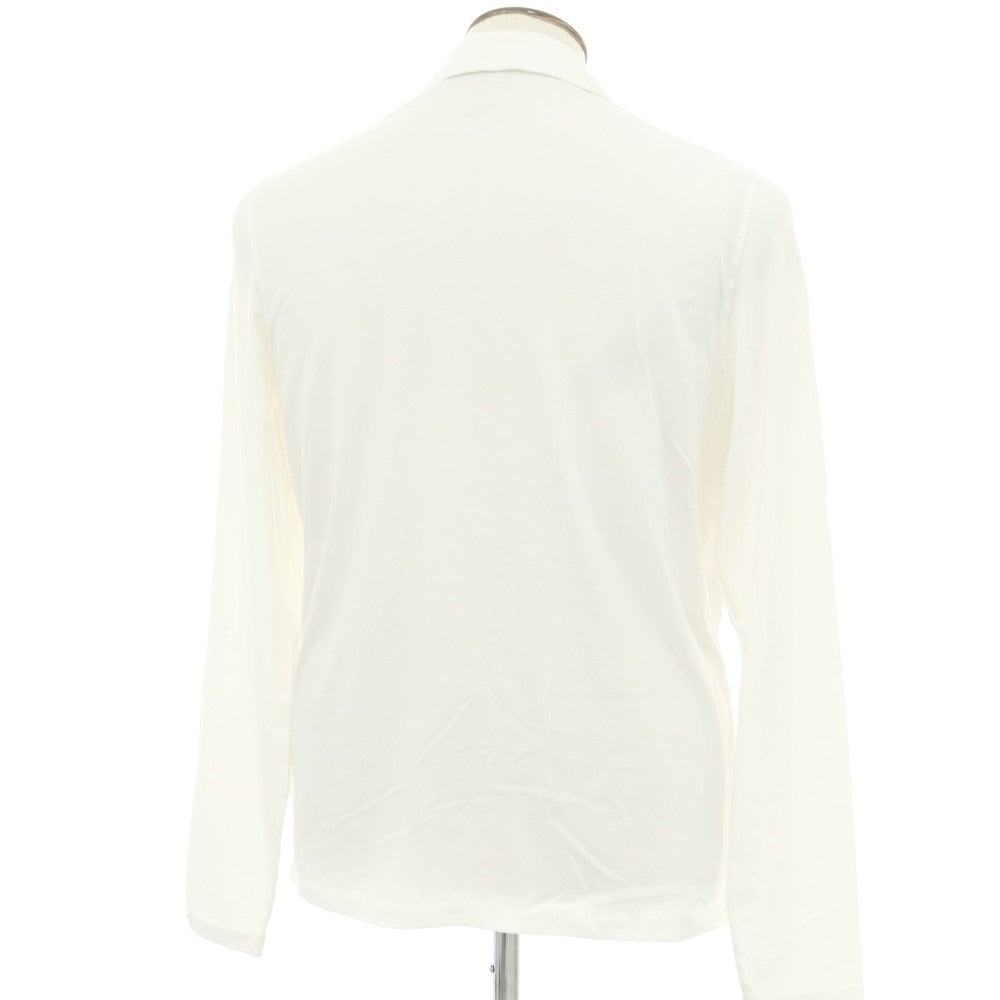 【中古】マジェスティック フィラチュール オム MAJESTIC FILATURES HOMME ストレッチコットン 長袖ポロシャツ ホワイト【 L 】【 状態ランクB 】【 メンズ 】