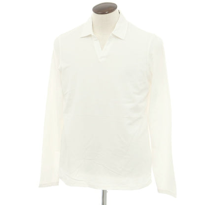 【新品】マジェスティック フィラチュール オム MAJESTIC FILATURES HOMME ストレッチコットン 長袖ポロシャツ ホワイト【 L 】【 状態ランクN 】【 メンズ 】