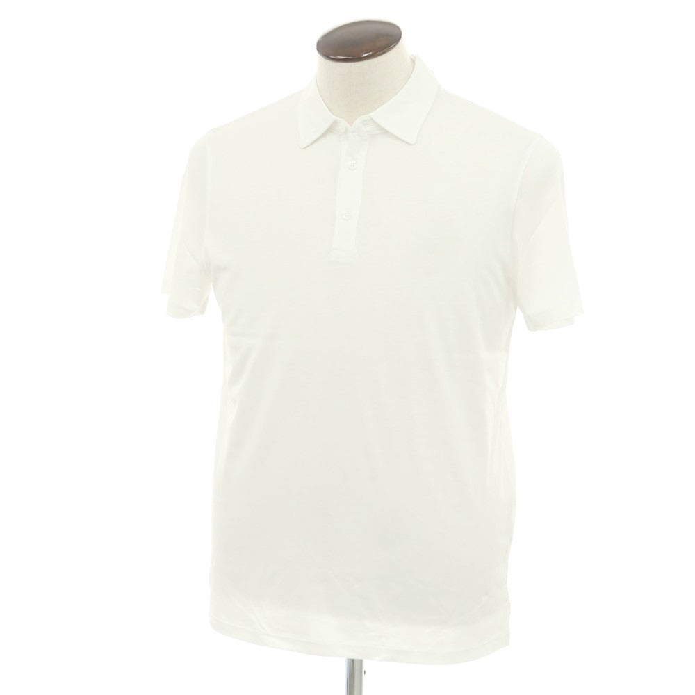 [New Outlet] MAJESTIC FILATURES HOMME Lyocell Cotton Short Sleeve Polo Shirt White [XL] [Condition Rank N-] [Men&