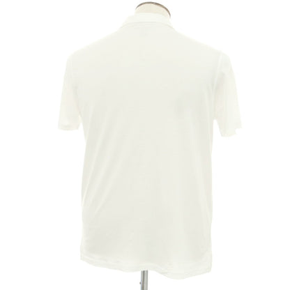 [New Outlet] MAJESTIC FILATURES HOMME Lyocell Cotton Short Sleeve Polo Shirt White [XL] [Condition Rank N-] [Men&